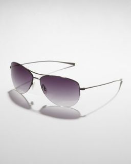  in black $ 365 00 oliver peoples rimless strummer aviator sunglasses