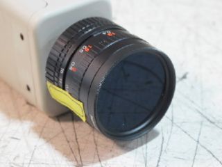 Sanyo VCB 3512P B w CCD Camera Heliopan S43 RG830 Lens