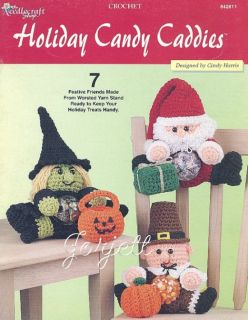 Holiday Candy Caddies Crochet Patterns New RARE