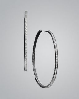 David Yurman Pave Diamond Hoop Earrings.   Neiman Marcus