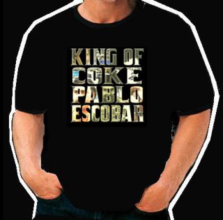 King of Coke Pablo Escobar Colombian Hip Hop T Shirt