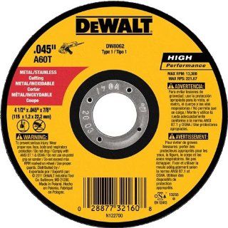 DEWALT DW8062B5 4 1/2 Inch by 0.045 Inch Metal and Stainless Cutting
