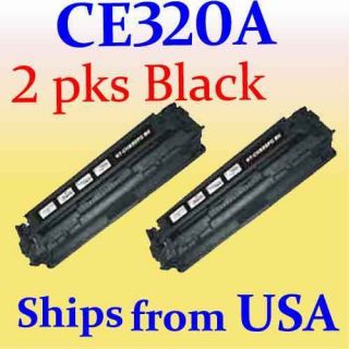 2pks CE320A 128A Black Toner Cartridges for HP LaserJet CM1415