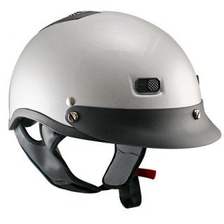 Motorcycle Biker Chrome Dot Half Helmet Visor Large