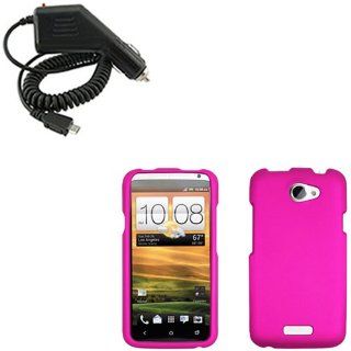 iFase Brand HTC One X Combo Rubber Hot Pink Protective
