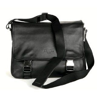 Prada VA0784 Messenger Bag in Black Calf Leather