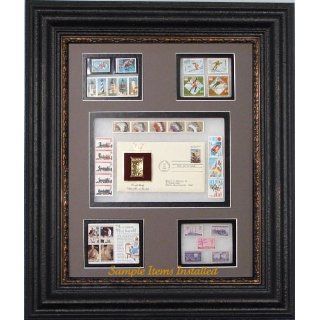 Stamp Display Case Wall Mounted with Museum Quality Frame