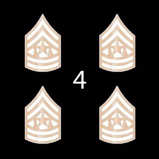 US Army Rank Enlisted Rank Brass CSM 1 3 (4)Four Decal Sticker Lot