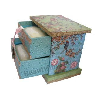 Punch Studio Green Tea Two Soap Bars Keepsake Box: Health