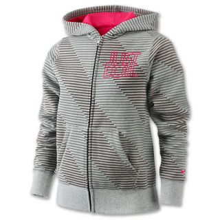 Nike YA76 Just Do It Full Zip Hoodie Grey/Pink