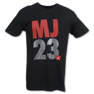 Jordan MJ 23 Mens Tee Black/Red/Silver