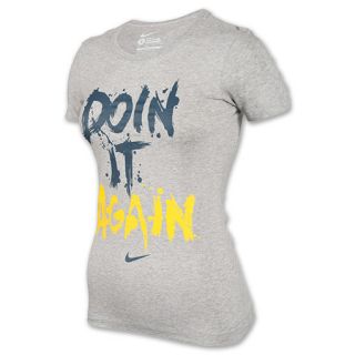 Womens Nike Doin It Again Tee Shirt Dark Grey