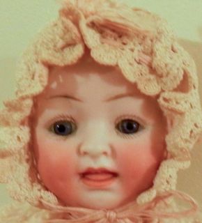 10 Antique German Bisque Hertel Schwab Character Baby Doll Rare Closed
