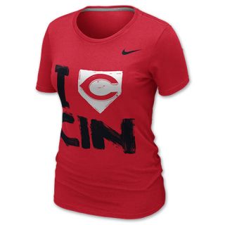 Womens Nike Cincinnati Reds MLB I Love T Shirt Red