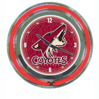 NHL Phoenix Coyotes Neon Clock   14 inch Diameter