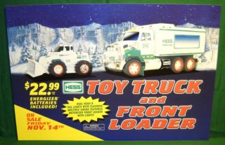 2008 Hess Gas Station Poster for Toy Truck and Front Loader Hard