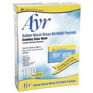 Ayr Saline Nasal Rinse Kit Refills 100ct (Pack of 3