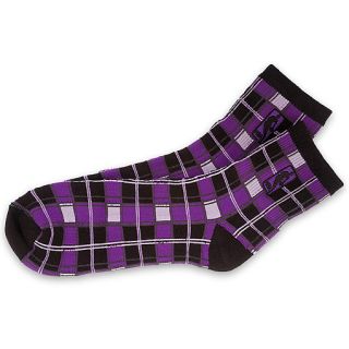NBA Mens Plaid Quarter Sock Purple/Plaid