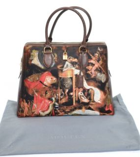 Alexander McQueen Jacquard Hieronymus Bosch Lock It Tote Bag RARE and