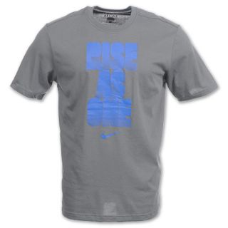 Nike Rise as One Mens Tee Shirt Grey/Royal Blue