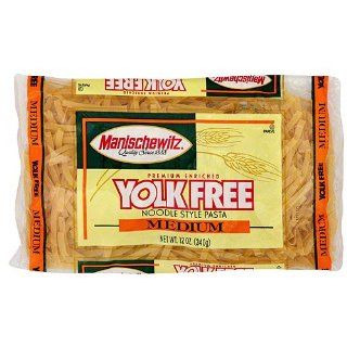 Manischewitz Noodles, Yolk Free Medium 12 oz. (Pack of 12) 