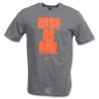Nike Rise as One Mens Tee Shirt Grey/Orange