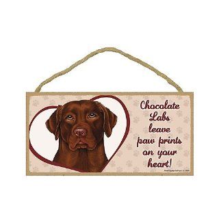 Chocolate Labrador Retriever   leave paw prints on your