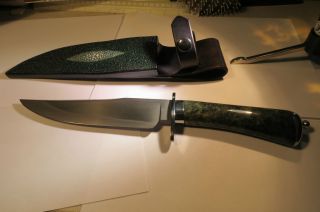 Custom Knife Hix Hand Forged Bowie Alligator Sheath