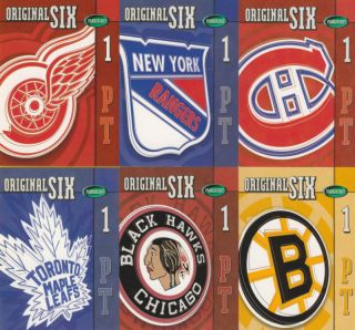 NHL Original Six Hockey Team Logo Cards Set of 6