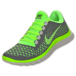 Mens Nike Free +3.0 V4 Dark Grey/Electric Green