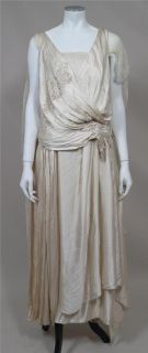  Silk Court Dress and Feathers Circa 1919 by Hockley of Bond St