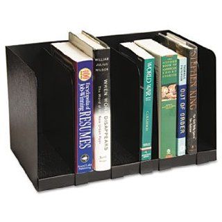 Six Section Book Rack w/Dividers, Steel, 15 x 9 1/4 x 9 1