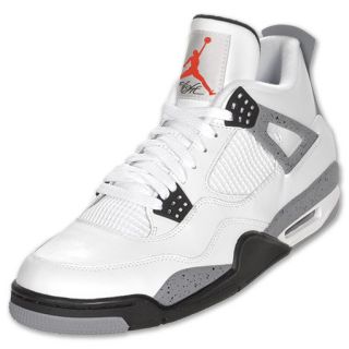 Mens Air Jordan Retro 4 Basketball Shoes White
