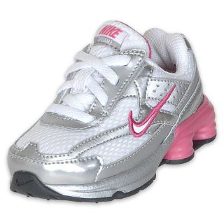 Nike Toddler Shox M2 Running Shoe White/Silver/Pink