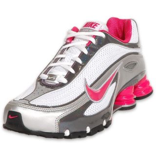 Nike Womens Shox M1+ Running Shoe White/Pink