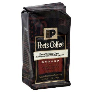 Peets Coffee, Coffee Ground Decaf Mocca Jav, 12 Ounce (6 Pack): 