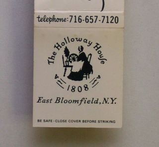1970s Matchbook Holloway House East Bloomfield NY MB