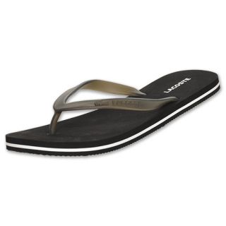 Lacoste Emile Womens Flip Flop Sandals Black/White