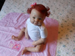 Reborn Baby Girl Kinley Marie from Holly by Donna RuBert Auburn Hair