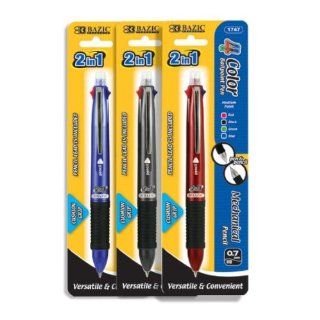 Bazic 2 In 1 Mechanical Pencil And 4 Color Pen (144 Pack