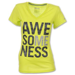 Nike Awesomeness Womens Deep V Neck Tee Shirt