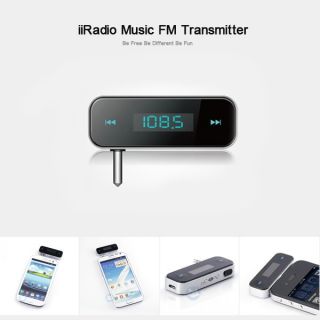 Car Wireless FM Transmitter  Player 3 5mm Input Samsung Galaxy S3