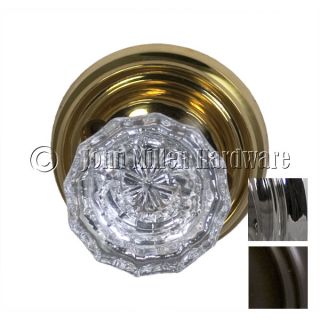  Fluted Glass Doorknob Privacy Latch Set 3 Finishes