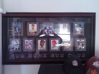 Autographed 500 Home Run Club Signed by 11 Members Framed