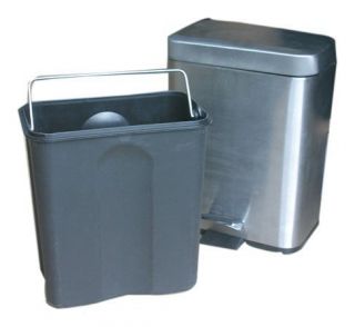  Stainless Steel Trash Can Kitchen Home Organization Wastebasket