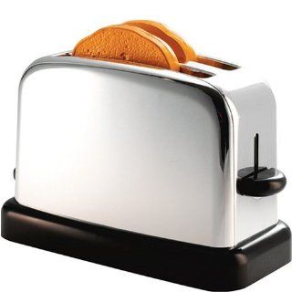 Pretend Play Modern Toy Toaster with Chrome Finish for