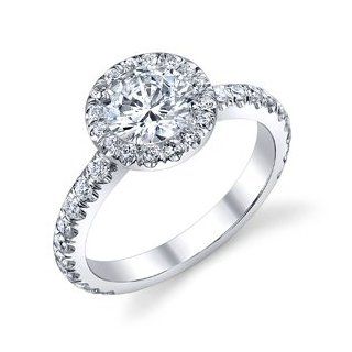 14k Yellow Gold Patience Pave Halo Engagement Ring (.61