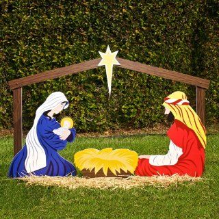 Classic Outdoor Christmas Nativity Scene   Holy Family Set