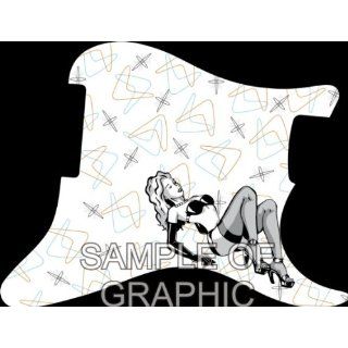 Pin Up Girl Tabletop WH Graphical 5122 Pickguard Musical