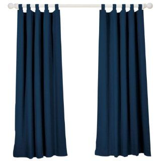   Insulated Tab Top Curtains 63 Inch   Dark Blue